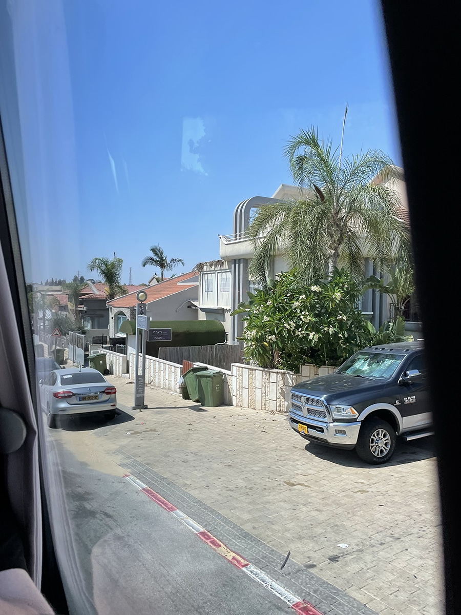 Sukkah still up on the balcony of this house.  Saw that around Sderot