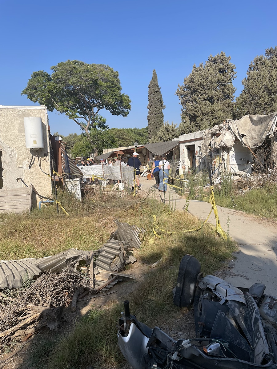 Destruction at a kibbutz