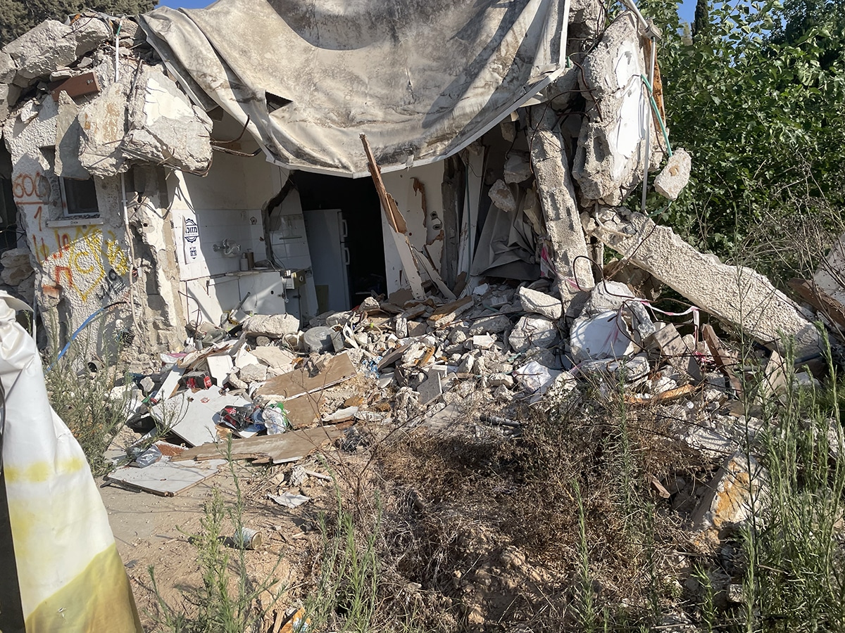 Destruction at a kibbutz