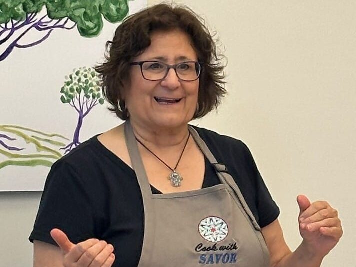 Chef Susan Barocas in an apron